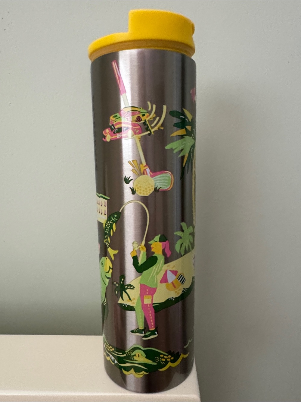Starbucks Discovery Series Stainless Tumbler with Yellow Lid - Picture 4 of 7